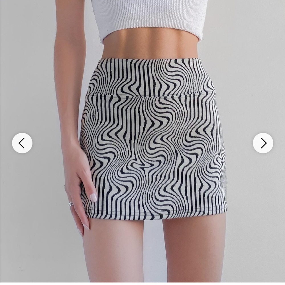 NWT black and white urban outfitters mini skirt